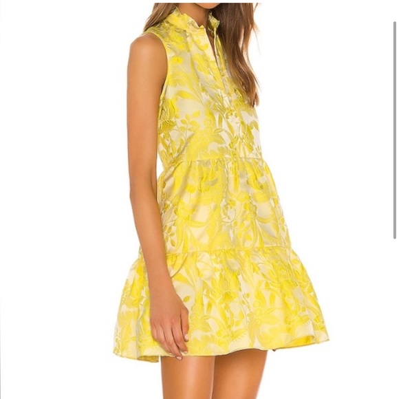 NWOT Amanda Uprichard Sleeveless Saffron Dress yellow medium - Picture 2 of 12